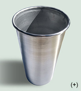 Vaso de Aluminio. 1 Litro. Almandoz.
