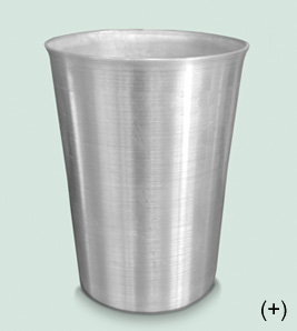 Vaso de Aluminio. 410 cc. Almandoz.