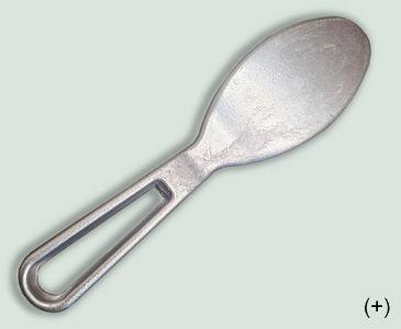 Cuchara para servir Helado de Aluminio. Almandoz.